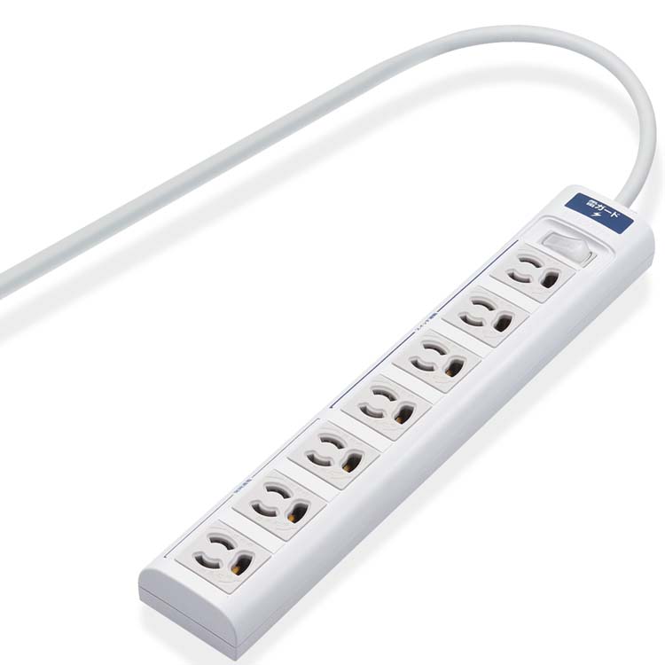エレコム 電源タップ 3ピン 7個口 スイングプラグ 雷ガード 2m グレー T-T05-3720LG/RS 9lQCEixzqG, OA、電源タップ  - codemfoundation.org