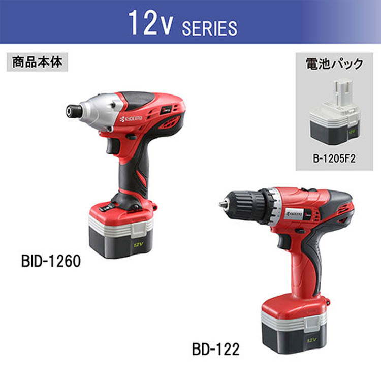 京セラ(リョービ) 純正 ニカド電池パック バッテリー 12V 1.5Ah 京セラ(リョービ) 純正 ニカド電池パック バッテリー 12V 1.5Ah