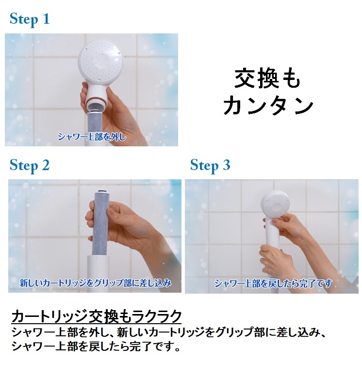 [2つ]まとめ売り 浄水シャワー用専用交換カートリッジ