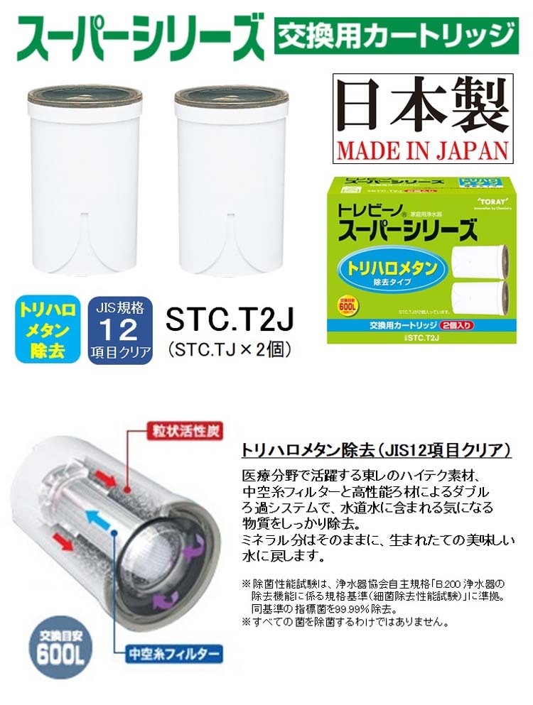 東レ トレビーノ 浄水器 スーパーシリーズカートリッジ トリハロメタン除去 STCT2J ( 2個入 )/ トレビーノ : 4960685905303  : 爽快ドラッグ - 通販 - Yahoo!ショッピング