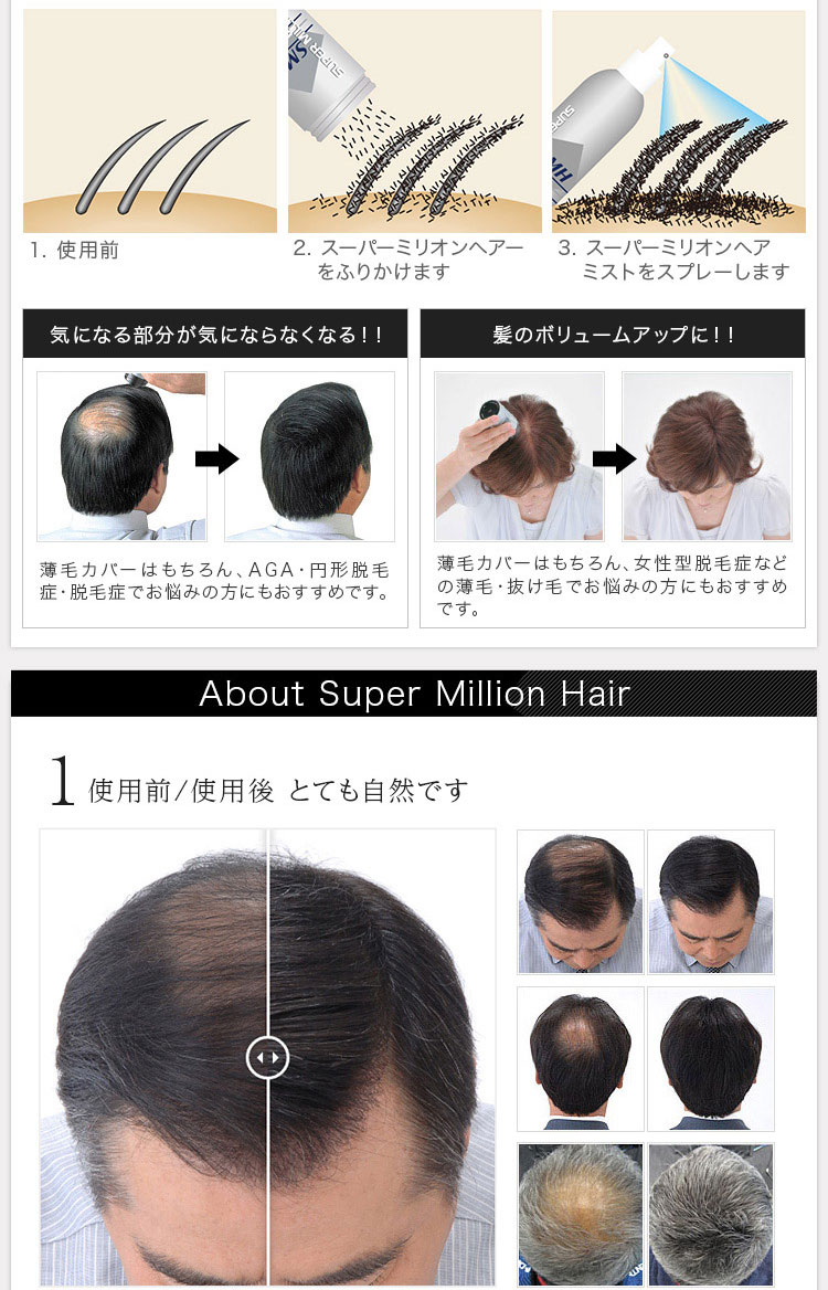 スーパーミリオンヘアー ブラック ( 30g )/ スーパーミリオンヘア :4969972010485:爽快ドラッグ - 通販 -  Yahoo!ショッピング