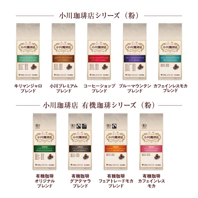 小川珈琲店 有機珈琲 フェアトレードモカブレンド 粉 ( 140g 小川珈琲店 有機珈琲 フェアトレードモカブレンド 粉 ( 140g