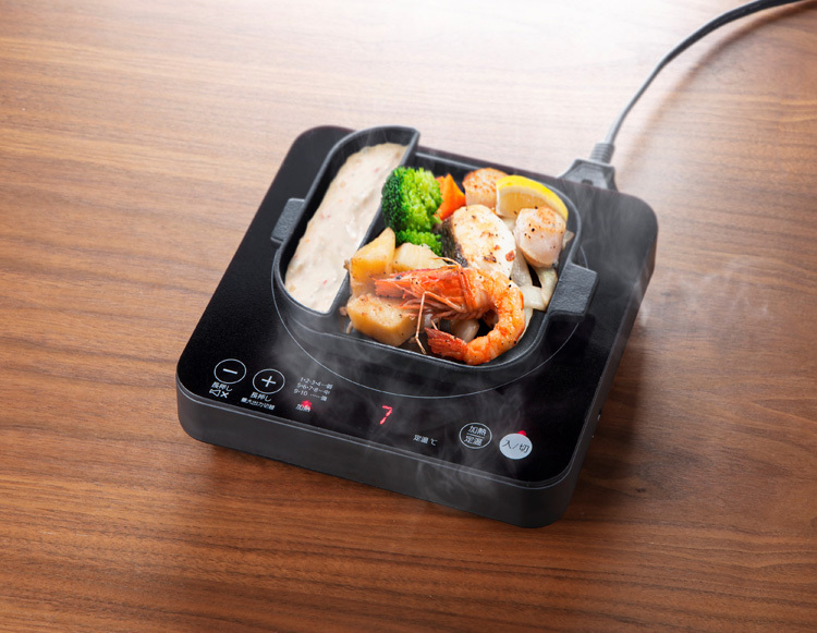 DL COLO スクエアグリルパン 13cm ソースcup付 4233 ( 1個 )/ イシガキ