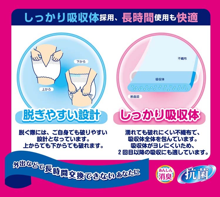エルモアいちばんあんしん厚型パンツL-LL 男女共用 6回吸収 ( 16