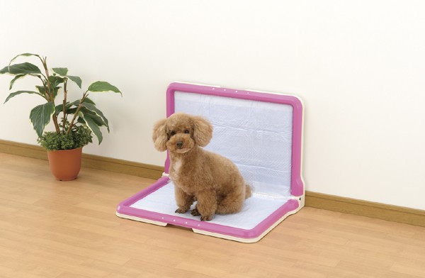 リッチェル（Richell） しつけ用ステップ L型トレー ワイド ダーク