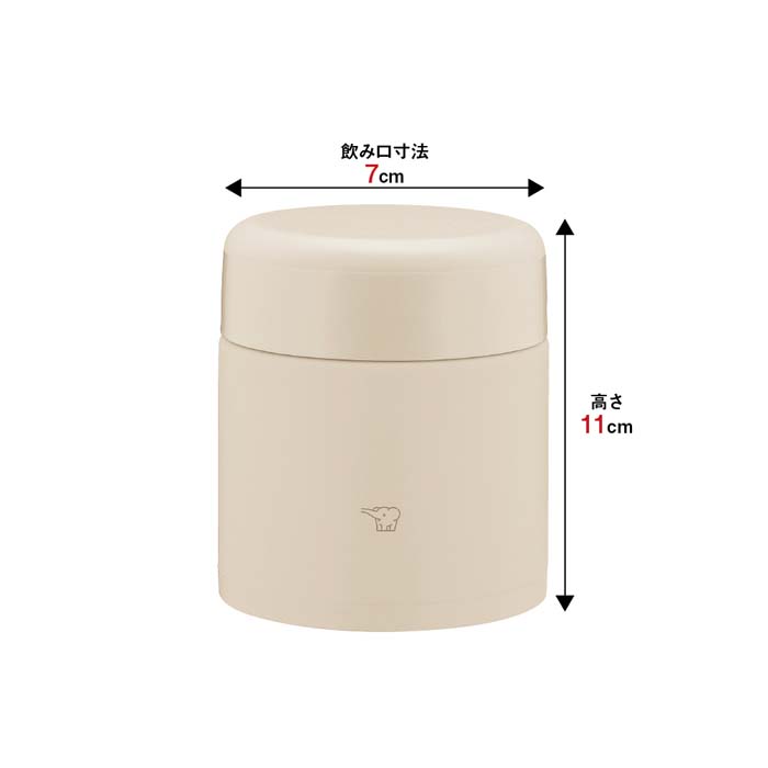 象印　300ml  ステンレス製弁当用まほうびん　スープジャー　ベージュ 象印 ステンレススープジャー ベージュ 0.3L SW-KA30-CM ( 1個