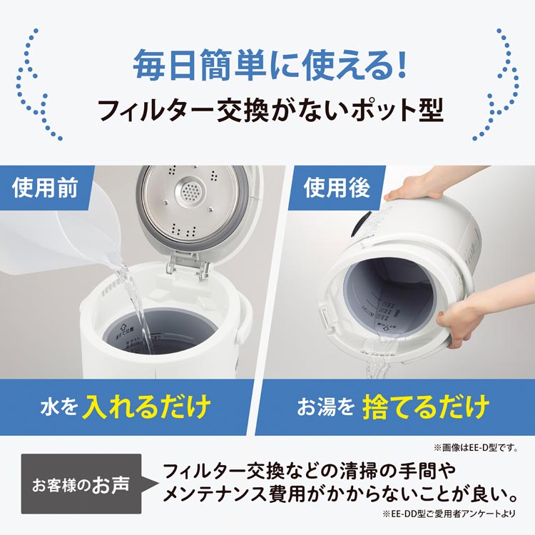 象印 スチーム加湿器 4L ホワイト EE-TB60-WA ( 1台 ) : 爽快ドラッグ