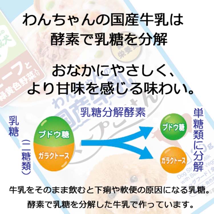 DoggyMan ビーフと野菜入りスープごはん ドギーマン わんちゃんの国産牛乳 スープごはん ビーフと緑黄色