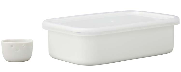 野田琺瑯 ぬか漬け小町 ぬか漬け容器 1.9L ホワイト TK-19W ( 1個