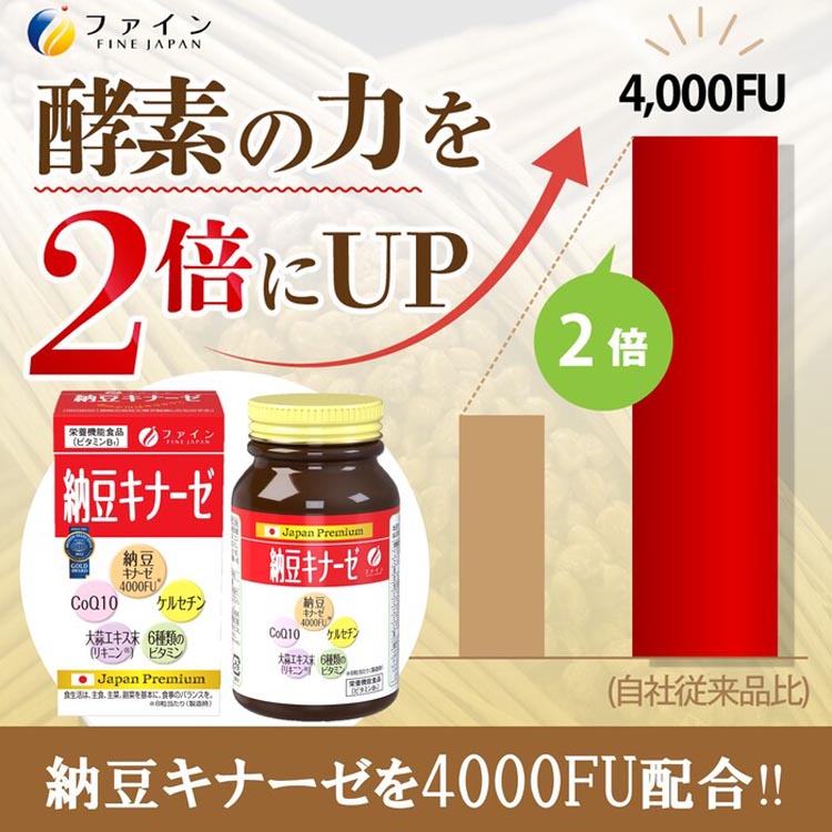 ファイン 納豆キナーゼ 30日分 ( 250mg*240粒 )/ 4000FU
