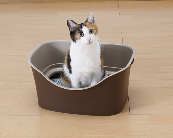 ラクラク猫トイレ ダブルブロック ブラウン ( 1セット ) : 爽快