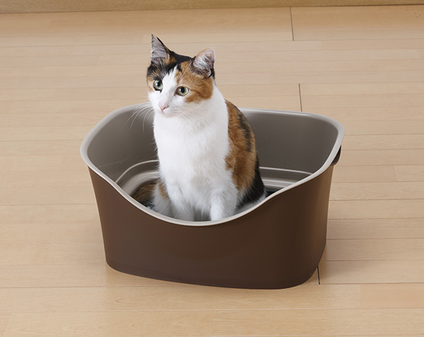 ラクラク猫トイレ ダブルブロック ブラウン ( 1セット ) : 爽快