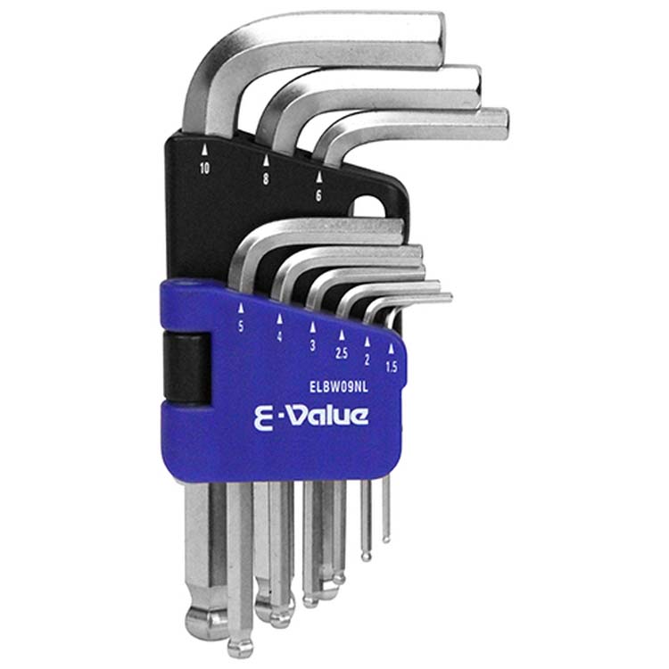 E-Value ボールポイント 六角棒レンチセット スタンダード ELBW09NL