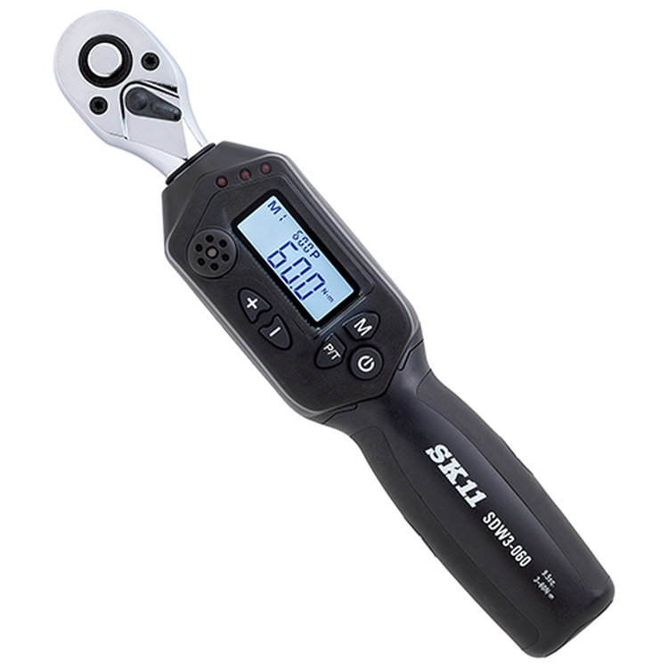 SK11 デジタルトルクレンチ 9.5mm(3／8インチ)3〜60N・m ケース付 SDW3