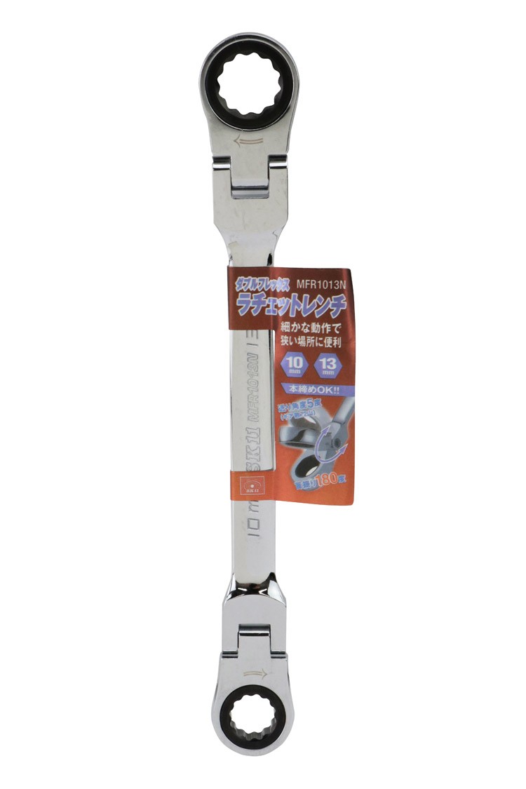 SK11 ダブルフレックス ラチェットレンチ 10*13mm ギア数72山