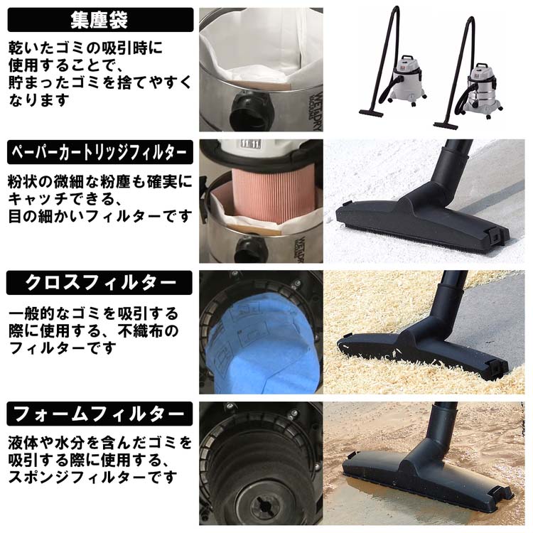 E-Value 乾湿両用掃除機・ブロワー機能付 樹脂製タンク 20L EVC-200PCL