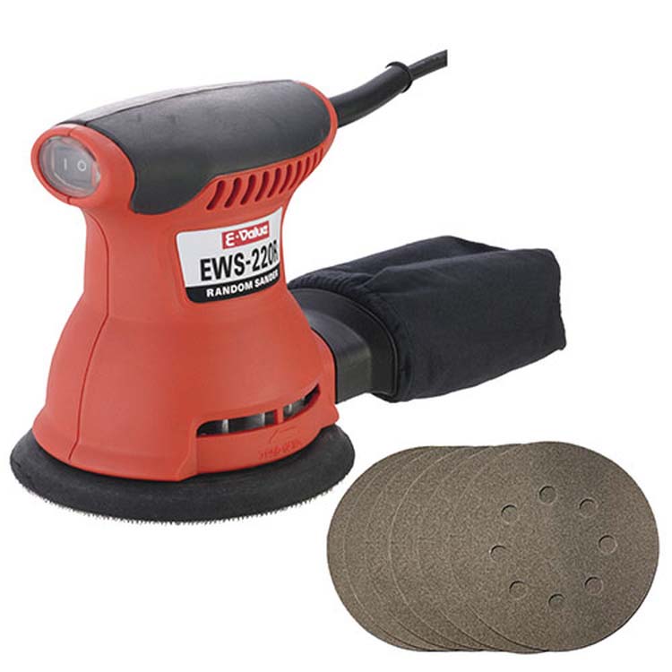 E-Value ランダムサンダー(電動サンダー) 研磨機 小型 軽量 集塵機能