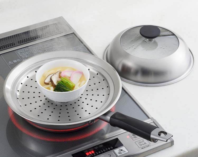 牛のヨダレ ヨシカワ 見える フライパン用蒸し器 20-22cm YJ3211 : くらし屋