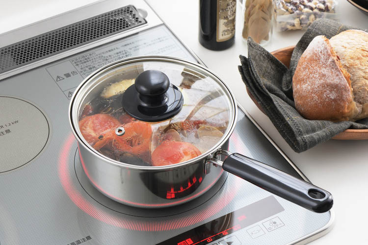 ヨシカワ IH対応 クック・ルック ベーシック 片手鍋 18cm SJ3771 ( 1個