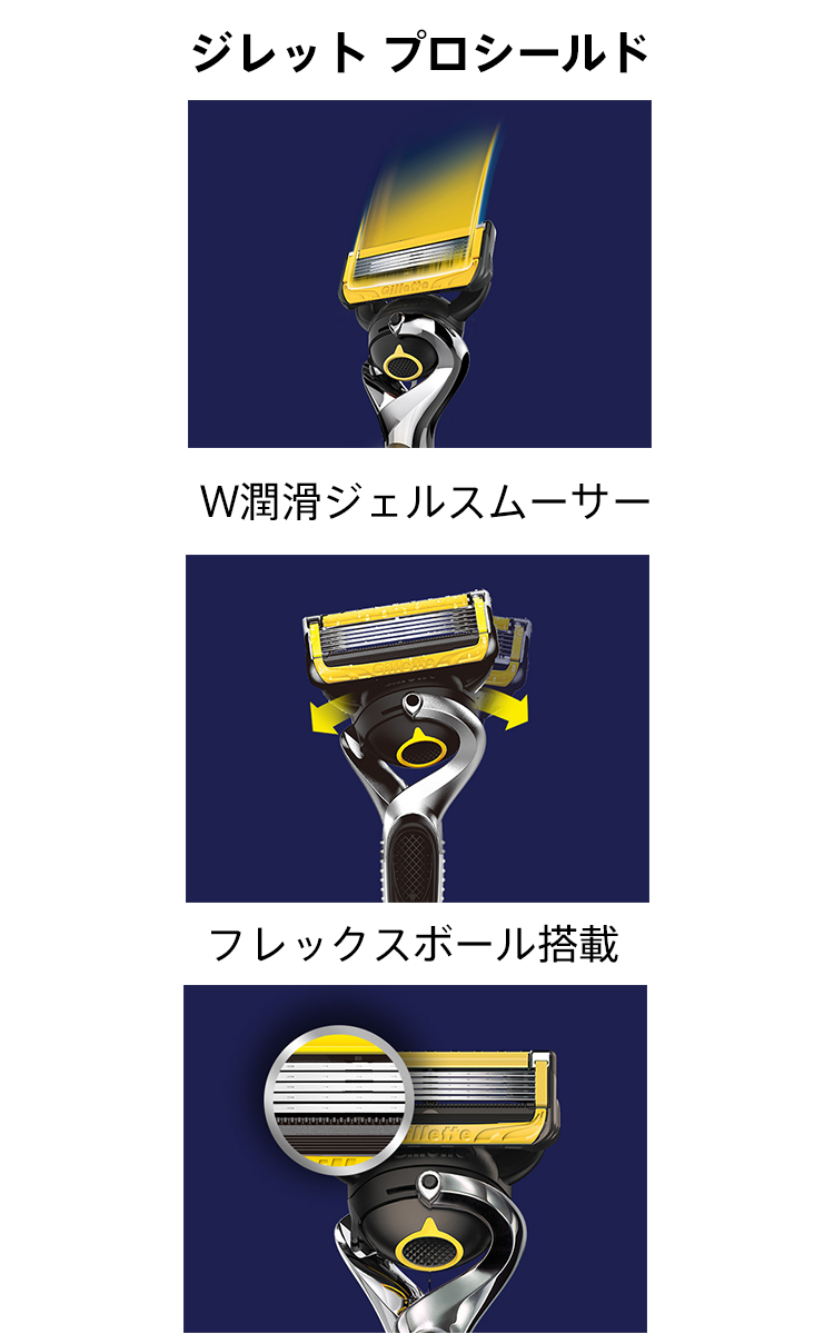 ジレット プロシールド マニュアルホルダー カミソリ 替刃6個付 ( 1セット )/ ジレット :4987176032805:爽快ドラッグ - 通販  - Yahoo!ショッピング