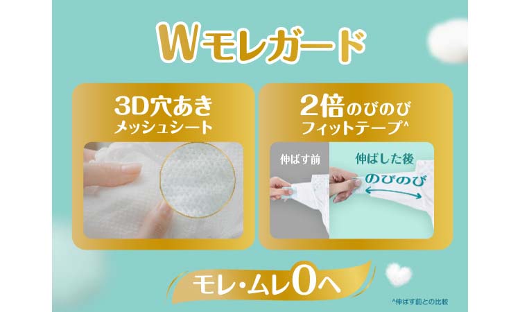 パンパース はじめての肌へのいちばん テープ Mサイズ オムツ 6-11kg ( 58枚入 )/ パンパース 肌へのいちばん