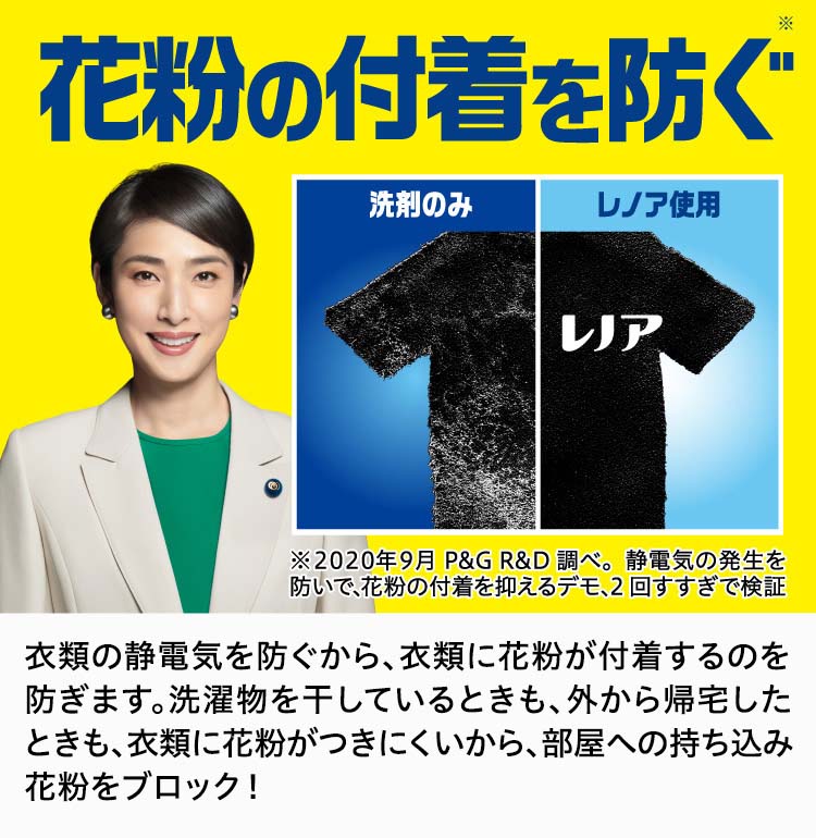 レノア 超消臭1WEEK 柔軟剤 SPORTS フレッシュシトラス 花粉ブロック