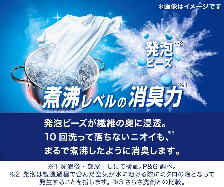 レノア 煮沸レベル超消臭 抗菌ビーズ MEN Fresh Musk 清潔感あふれる