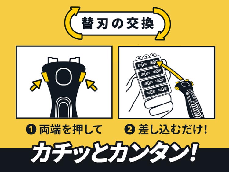 ジレット 剃り味プラス やさしさ カミソリ本体+替刃8コ ( 1セット