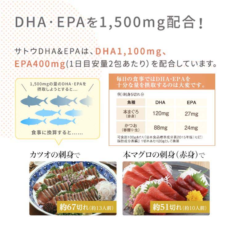 サトウDHA＆EPA ( 20包 )/ 佐藤製薬サプリメント : 4987316082318 