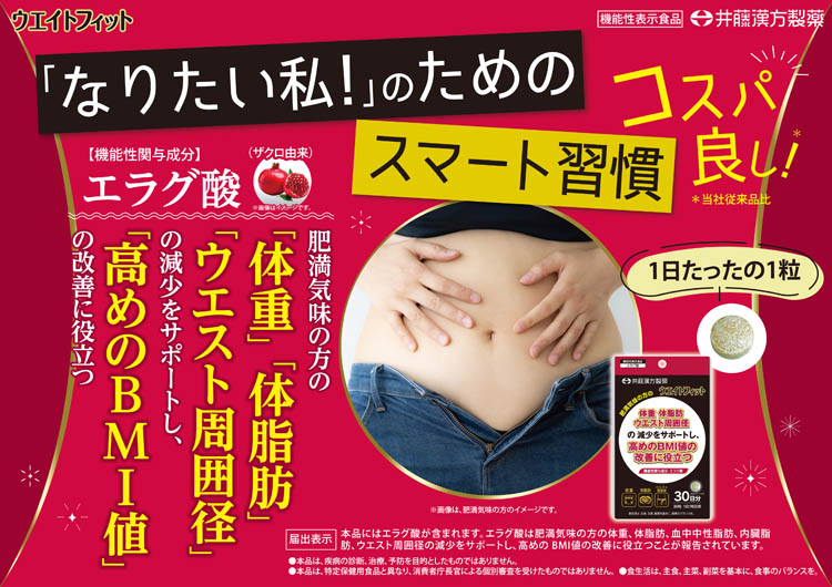 ウエイトフィット 30日分 ( 30粒 ) ダイエットサプリメント 機能性表示