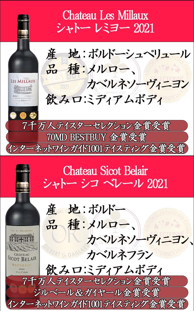 フランスボルドー赤ワインセット ( 750ml*6本入 ) ( 第二弾 ボルドー