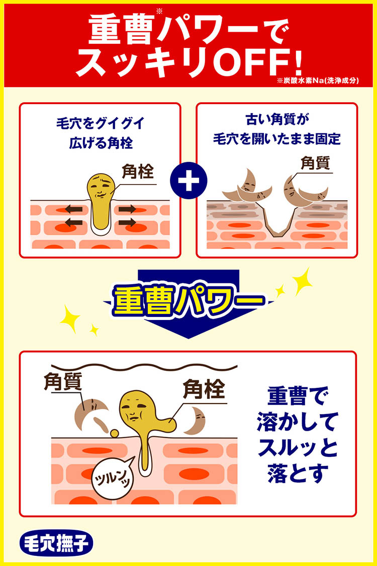 毛穴撫子 重曹スクラブ洗顔 ( 100g )/ 毛穴 角栓 小鼻 洗顔 しっとり