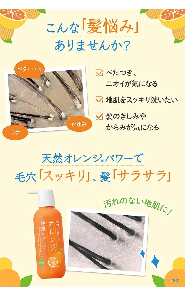 植物生まれのオレンジ地肌シャンプーS つめかえ用 ( 340ml )/ 植物