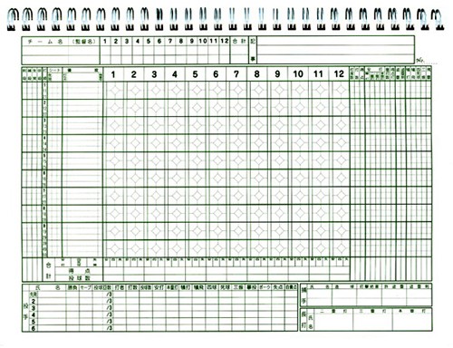 成美堂 野球 スコアブック リング式 1冊 爽快ドラッグ 通販 Yahoo ショッピング