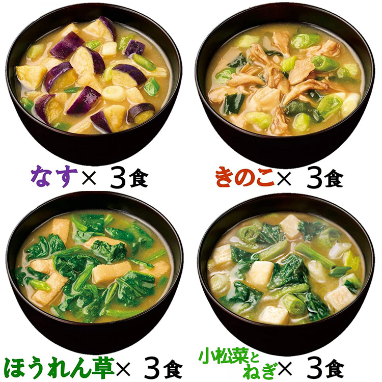 味の素 具たっぷり味噌汁 4品種 12食セット ( 2セット )/ 味の素 