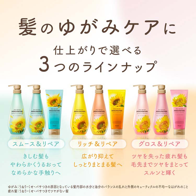 ディアボーテ ヒマワリ オイルインシャンプー(グロス＆リペア)ポンプ