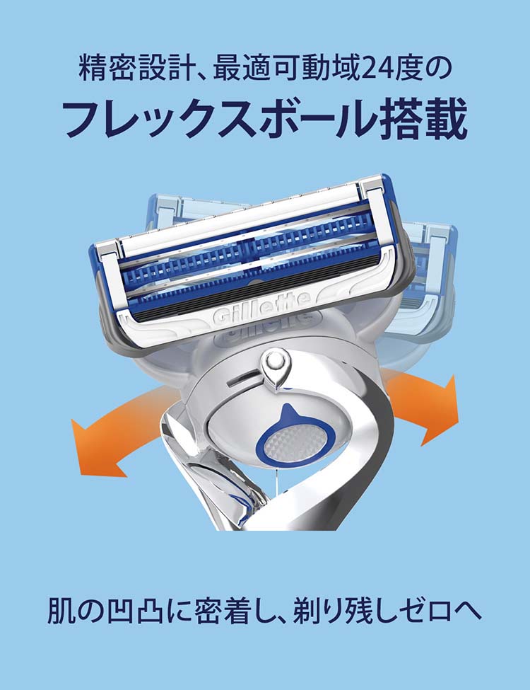 ジレット スキンガード マニュアルホルダー カミソリ 替刃2個付 ( 3