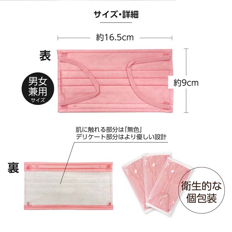 スパンレース不織布カラーマスク ブラック ( 40枚入*2箱セット )/ 医食