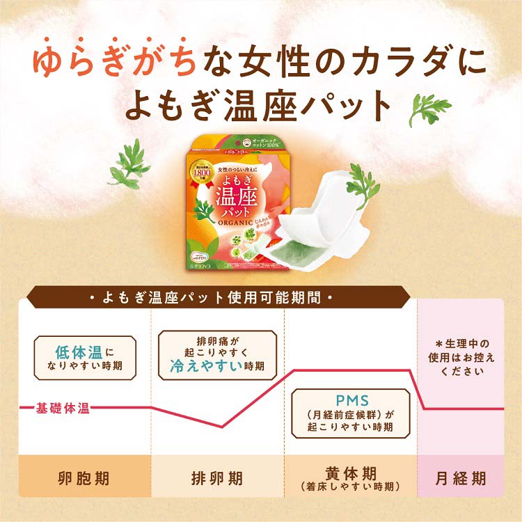 ウィズフェム よもぎ温座パット オーガニック ( 3個入×3箱セット