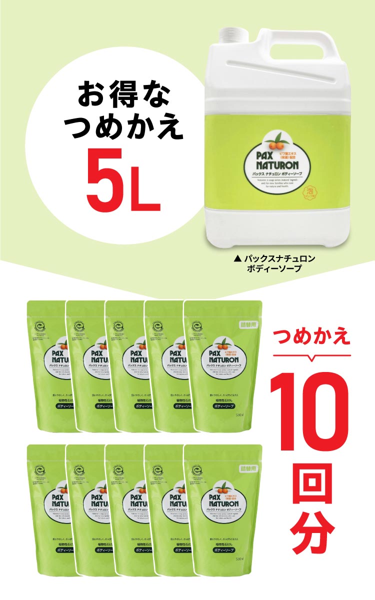 パックスナチュロン ボディーソープ 大容量 ( 5L*4個セット