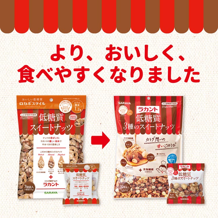 ラカント 低糖質3種のスイートナッツ ( 150g(15g*10袋)*5セット