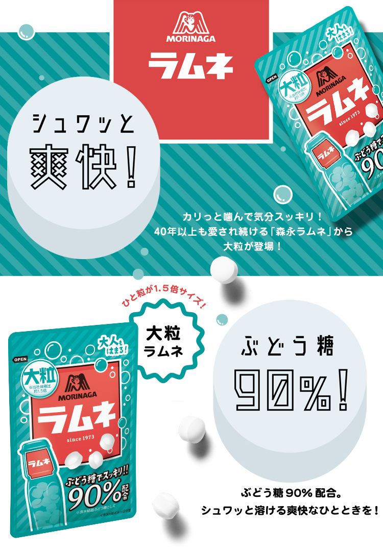 森永 大粒ラムネ ( 41g*6袋セット )/ 森永製菓 : 爽快ドラッグ - 通販