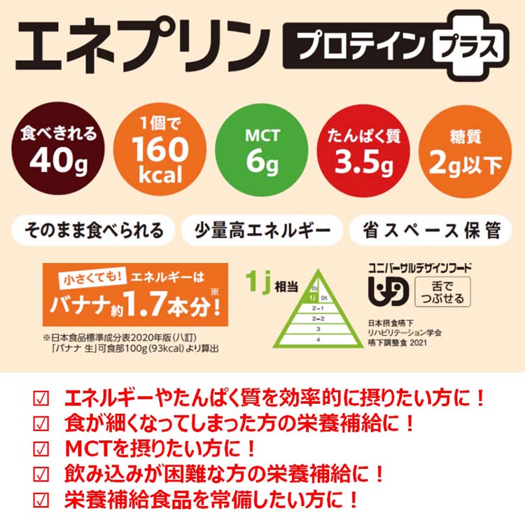 日清オイリオ エネプリン いちご味 40g - 介護食品