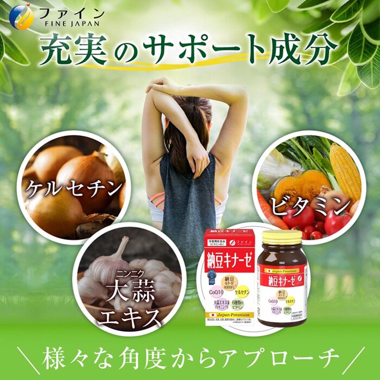 ファイン 納豆キナーゼ 30日分 ( 240粒×3セット(1粒250mg) )/ 4000FU