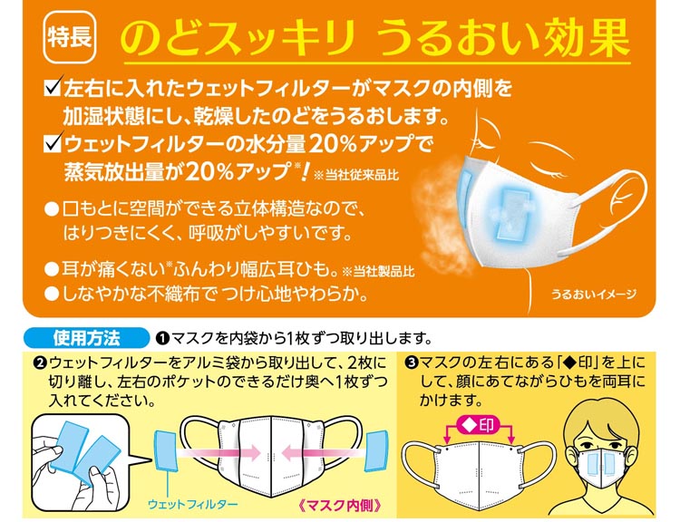 快適ガード のど潤いぬれマスク ゆずレモンの香り ふつうサイズ ( 15