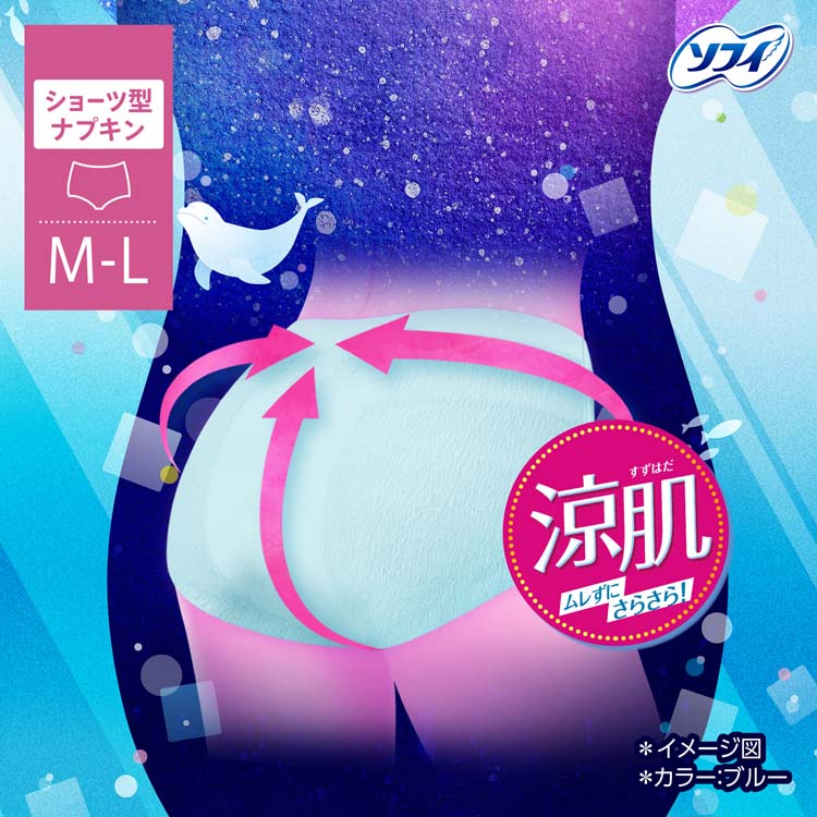ソフィ 超熟睡ショーツ 涼肌 M-L 夜用 ナプキン ( 5枚入×5セット