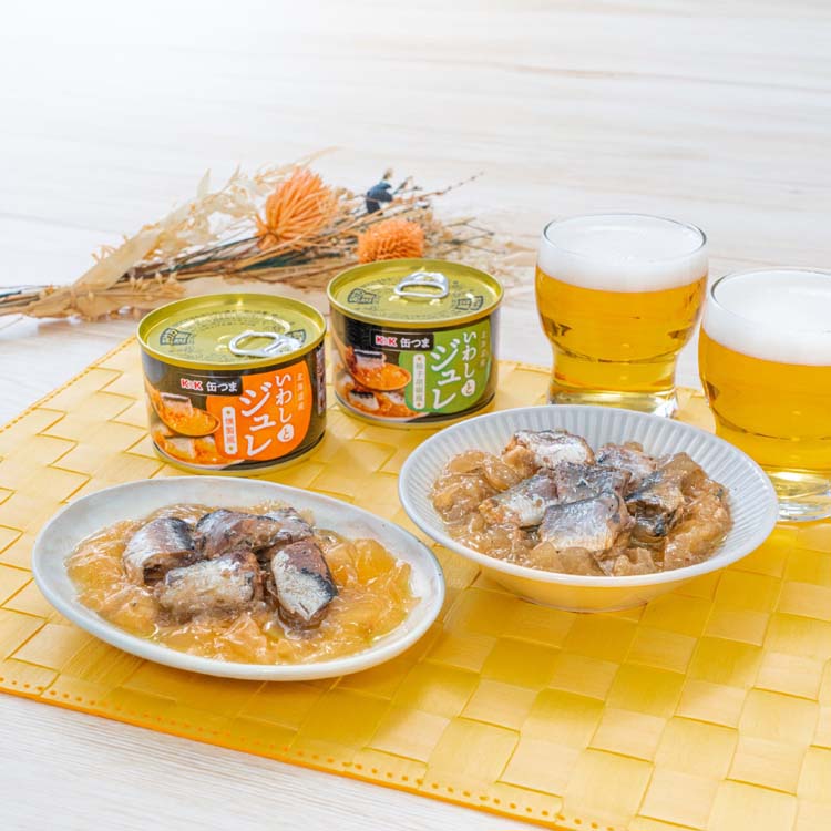 K＆K 缶つま 北海道産いわしとジュレ 燻製風 ( 150g×4セット )/ : 爽快