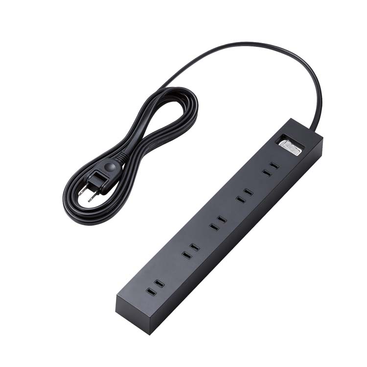 エレコム 電源タップ 2P 10個口 一括スイッチ マグネット 3m ブラック ECT-1530BK(5セット)[ＯＡ商品] エレコム 電源タップ 2P 10個口 一括スイッチ マグネット 3m ブラック