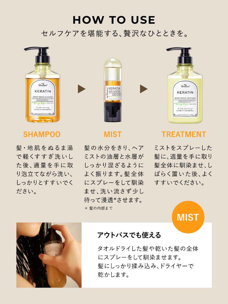 マイブースターズ ケラチン ブースター ダメージリペア シャンプー 詰