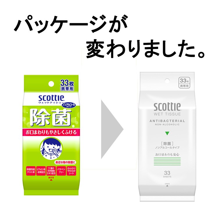 スコッティ ウェットティシュー 除菌 ノンアルコールタイプ 携帯用 ( 33枚入*3袋セット )/ スコッティ(SCOTTIE) ( ウェットティッシュ  ) :63355:爽快ドラッグ - 通販 - Yahoo!ショッピング